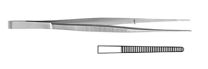 TAYLOR Пінцет анатомічний; прямий; із зубчиками; із закінченням для дисекції; 17,5см; ширина бранш 1,5+/-0,2. Tontarra Medizintechnik GmbH